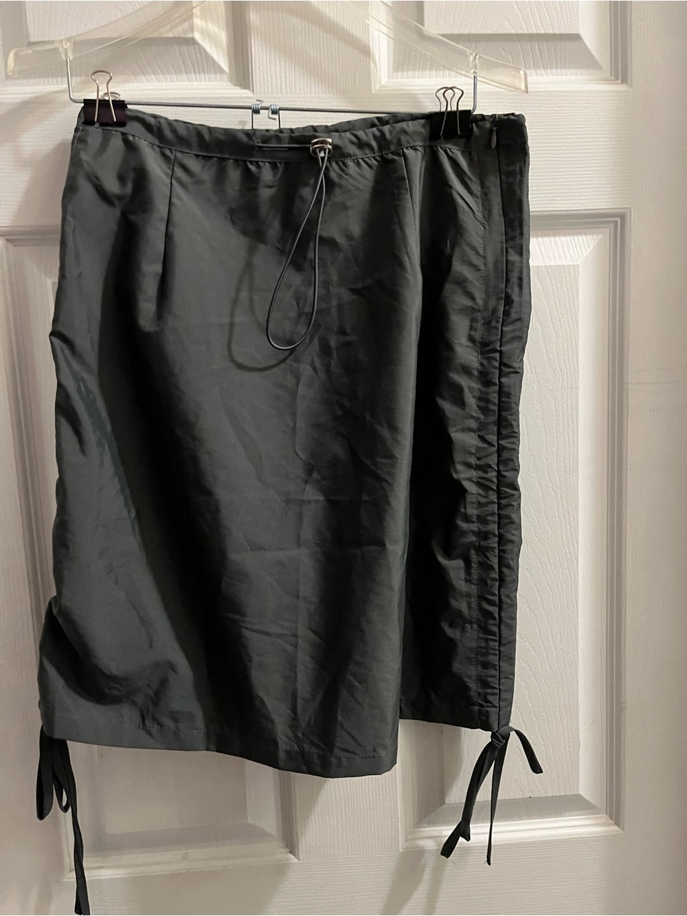 SHEIN gray Mini Skirt with Adjustable Side Ties